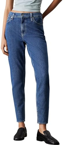 Calvin Klein Vaqueros Mujer Mom Jeans Cintura Alta, Azul (Denim Medium), 34W/28L