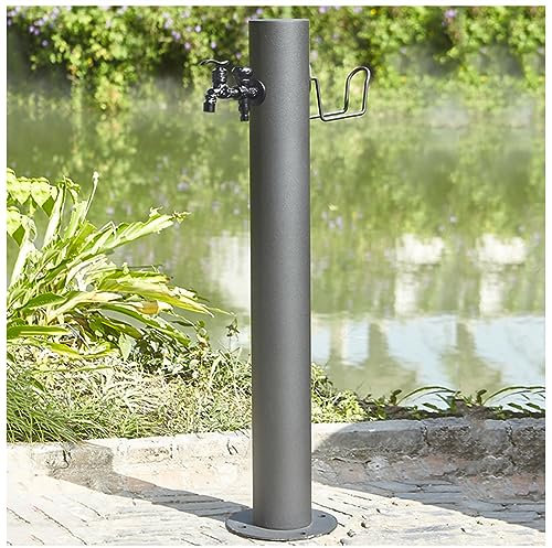 Fontaine à colonne d'eau de jardin avec robinet d'extérieur anti-gel à montage au sol pour robinet d'eau de jardin pour robinet en laiton pour irrigation/robinet extérieur de voiture