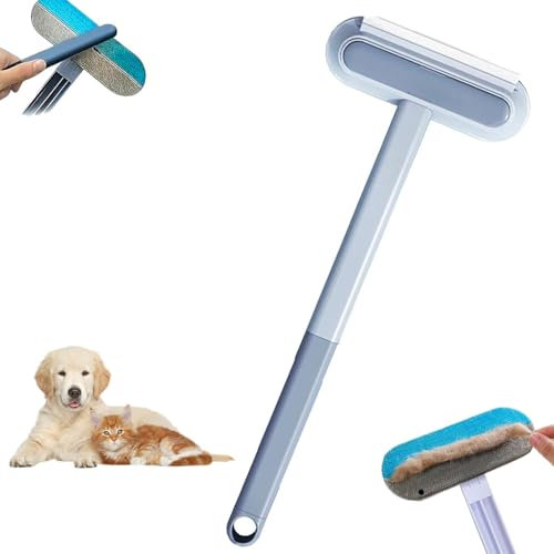 YSINOBEAR Pets Hair Remover, Multifunctional Removal Brush, 2025 New 4 in 1 PetHair Removal Tool, Adjustable Dog Cat Hair Catcher Carpet Rake with Hooks for Couch,Reusable Dog HairRemover (1pc)