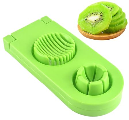 Cortador de Huevo Duro | Cortador de Huevo de Acero Inoxidable | Cortadora Picadora 2 en 1 para Fruta Tomate Platano Fresa Cereza | Para Ensalada Desayuno y Alimentos Blandos Hogar y Familia