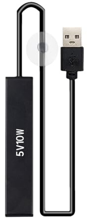 Yongany Calentador para pecera, pequeño calentador sumergible para acuario, accesorios preestablecidos resistentes al desgaste, suministros para agua dulce, marina, tropical, reptil, tortugas