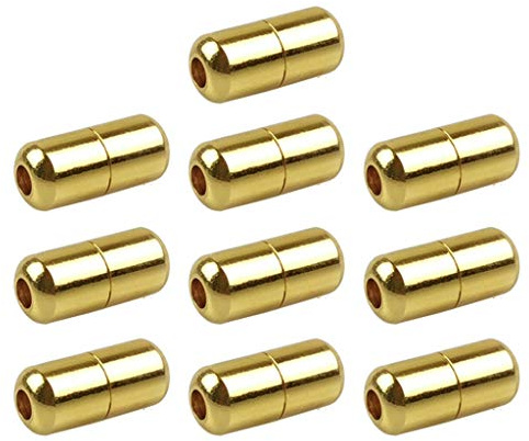 Haodream Cordones sin corbata, cordones elásticos, cierres de metal, hebillas de cierre encapsuladas, conectores de metal para zapatillas, cordones, hebillas de zapatos, dorado, Talla única para todos