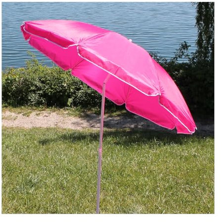 AAF Nommel Sonnenschirm Strand Schirm Gartenschirm - Ø175 cm Marktschirm (Rot)