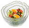 Glass Serving Bowls Set of 3 Clear Stackable Salad Bowls Deep Trifle Bowl for Soup Fruit Dessert Pasta Curry Popcorn Cereal Suit for Mixing Dining Party Catering