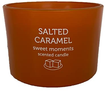 Pan Aroma Orange Decorative Holder & Scented Candle, Salted Caramel, 85G