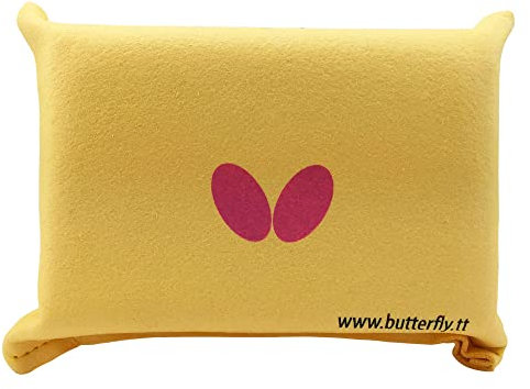 BUTTERFLY Tischtennis Reinigungsschwamm | Baumwollschwamm zum Reinigen von Tischtennisschlägern | Tischtennis Zubehör für schonende Belagpflege, Gelb