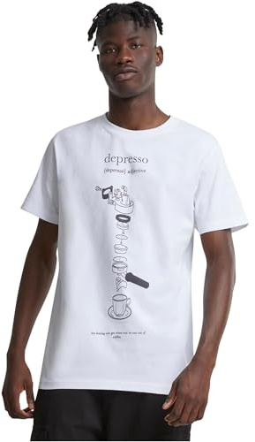 Mister Tee Herren T-Shirt Depresso Tee White S