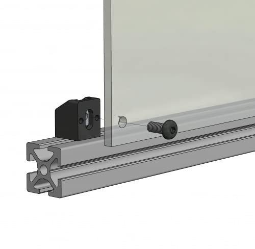 KINETIK MSystem - 10x Multiblock 6 PA M5 für Aluprofil Nut 6 Klemmhalter Glashalter Scheibenbefestigung