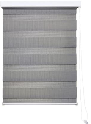 ondeco Doppelrollo Kassetten Duo Rollo Seitenzugrollo mit Klemmträger inklusive Montagematerial Grau 100x160cm