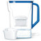 Wessper Wasserfilterkanne 2.7L | Kartuschen Ersatz für Dafi Unimax Aquaphor A5 BRITA Maxtra+ PHILIPS AWP212/10 | Reduzierung von Kalk, Chlor | Enthält Wasserfilterkanne + Wasserfilter AQUAMAX - Blau