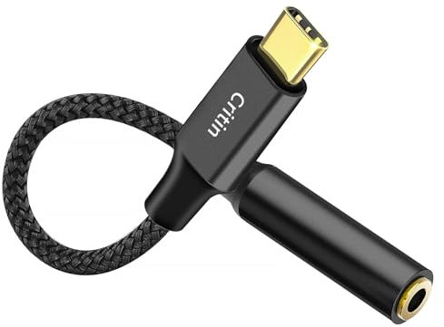 USB C to 3.5mm Jack, Type C to 3.5mm Headphone Aux Audio Earphone Adapter, Aux to USB-C Headphone Converter for Samsung Galaxy S24, Pixel, iPad Pro, HUAWEI, Xiaomi, etc