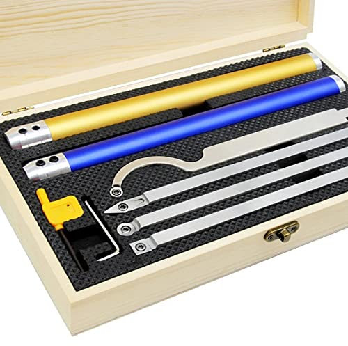 YAOBAO Outils De Tour À Bois En Carbure, Outils De Tournage Du Bois Avec Plaquettes De Coupe En Carbure De Tungstène-Diamant,Ciseau À Sculpter Sur Bois Pour Les Bricoleurs Amateurs