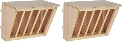 Kerbl Maisonnette Angulaire pour Rongeurs 25x17x20 cm, Beige (Lot de 2)