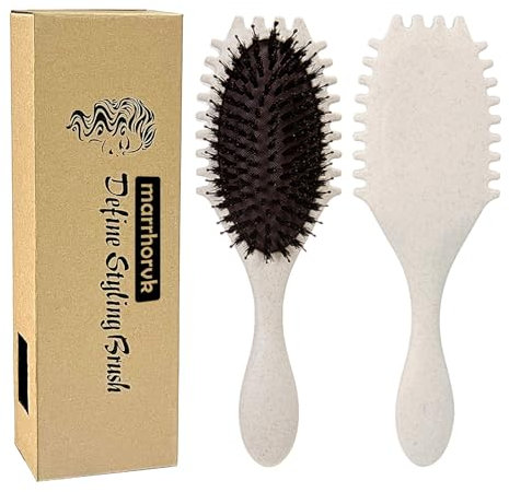 Lockenbürste, Locken Bürste Curl Hair Brush Lockenkamm Naturlocken Lockiges Haar Stylingbürsten 1-Pack (Beige)