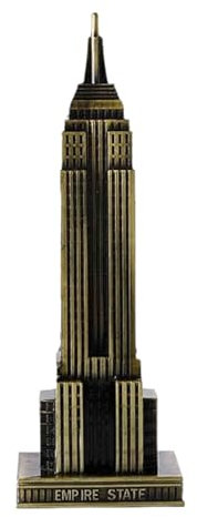 Berühmte Welt Architektur Metallstatue Dekor, Motto-Party-Dekoration, Kuchendekoration, Heimtisch, Sammlerstück, Geschenk (Empire State Building, New York, USA)