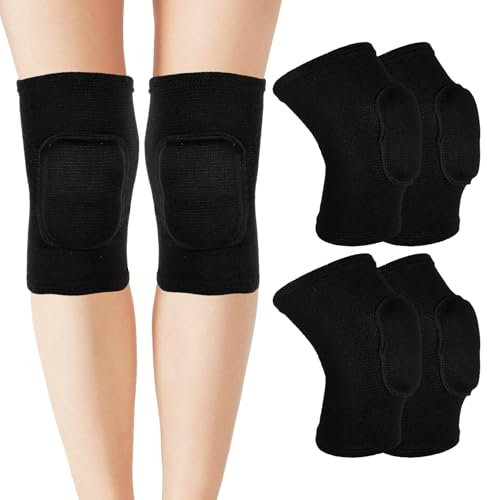 2 Paar Knieschoner Kinder Tanzen rutschfest Gepolsterte für Volleyball Handball Sport Knieschützer Für Volleyball Tanz Laufen Skaten Basketball Fußball Snowboard Scooter Fahrrad Wrestling Knieschoner