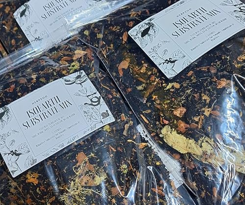 Premium IsoEarth Substrate Mix, 5L Bioactive Terrarium Soil with Leaf Litter, Bark, Moss for Invertebrates Isopods, Amphbian and Reptiles