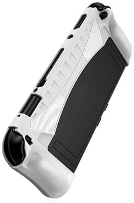 Skyddsfodral för Switch 2, TPU-skydd för Switch 2-konsol med dockkompatibel design, stöttåligt greppfodral för NS-tillbehör, anti-trötthet ergonomiskt kontrollfodral (vit)