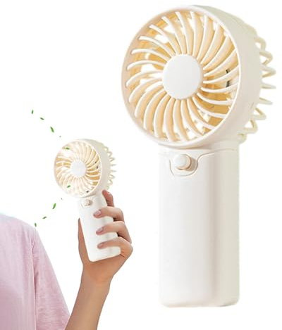 Genérico Ventaglio manuale - Ventilatore elettrico a mano, refrigeratore silenzioso con piacevole per campeggio, camera da, spiaggia, esterno, giardino, pic-nic, patio godere