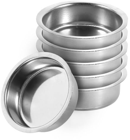 WEKADRIN 6 pezzi ciotole di ricambio in acciaio inox per incensi cilindrici, accessori durevoli per aromaterapia e decorazioni per la casa