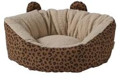 VERTBAUDET Panier matelassé pour Chat et Chiens Marron imprimé TU