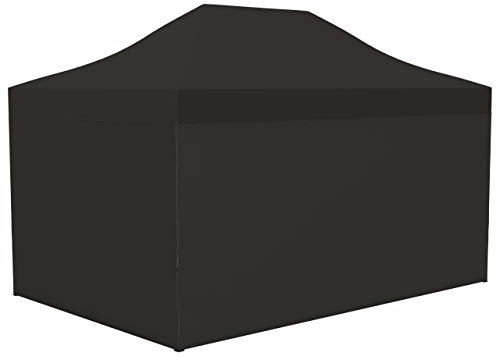 Vispronet Profi Faltpavillon Basic - 3x4,5 m in Schwarz - 4 Vollwände - Scherengittersystem - Farbe & Größe wählbar