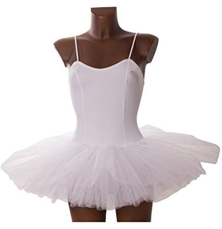 GISI Danza tutù Body in Lycra per Danza Classica - 100% Made in Italy (XL - Giro Busto 155/160 Cm)