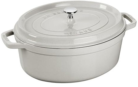 STAUB Bräter, oval, Truffe, Weiß, Größe – 33 cm