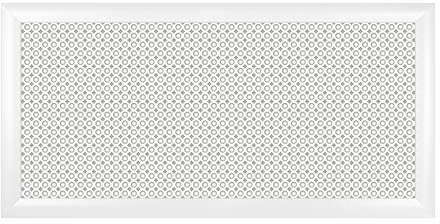 ArkMaster Heizkörperverkleidungen Lüftungsgitter Holz MDF/Buche, Heizkörperabdeckung weiß foliert (Circo L 120x60cm) Heizkörper Verkleidung Abdeckung hoch