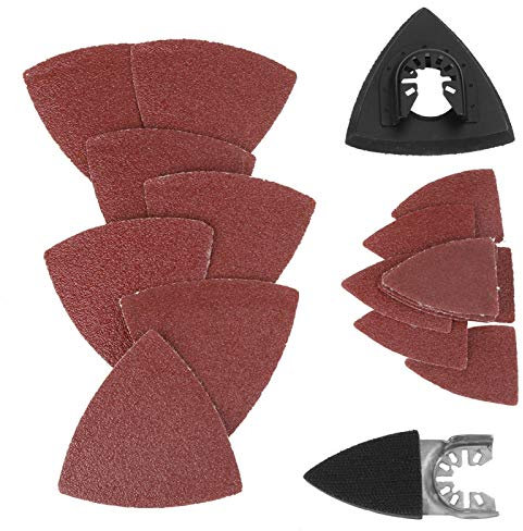 Oszillierende Säge schleifen, Kohlenstoffstahl 82-teiliges Schleifset Oszillierendes Multitool-Sandkissen für Bosch Stanley Multimaster für Makita verschiedene Materialien, Holz, Kunststoff, Weichmeta
