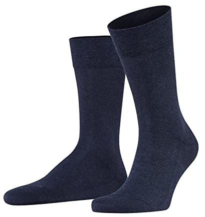 FALKE Sensitive London M So coton non-comprimantes 1 paire, Chaussettes Homme, Bleu Navy Melange 6127, 43-46