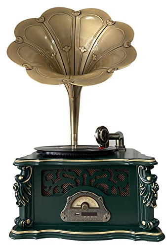 Gramófonos De Vinilo Jukeboxes Clásicos Retro para El Hogar Jukeboxes Bluetooth Vintage Reproductores De Música USB Decoraciones para El Hogar Y El Entretenimiento,Negro