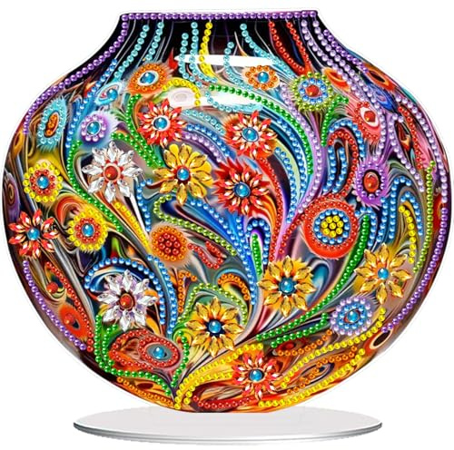 CAYUDEN Adornos Escritorios de Pintura Diamantes, 5D Pintura de Diamantes de Sobremesa Diamond Painting Tabletop DIY Forma Especial Diamante Artes de Acrílico Diamond Art Kit para Niños Adultos