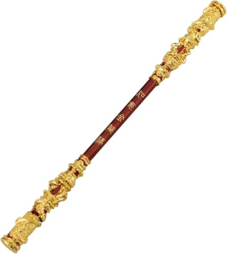 PEKJDS Mitos Negros: Armas Wukong bronzecloud Ruyi bastón Artes Marciales Bo bastón colección de Juegos Sala de Juegos Mochila Decorativa Regalo Colgante (Golden)