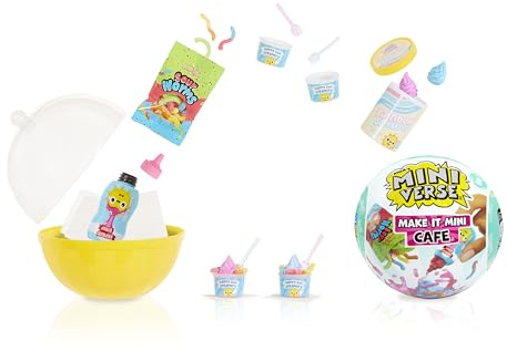 MGA's Miniverse Make It Mini Cafe Series 5 - Includes 1 Ball, Collect All 8, Mini Collectibles, Blind Packaging, DIY, Resin Play, Replica Food, for Collectors & Children Ages 8+, Not Edible