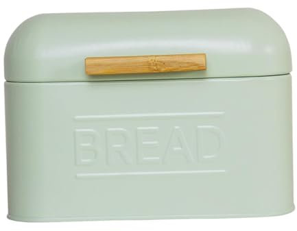 Sharplace Iron Bread Box, Countertop Pastry Multipurpose Retro Counter Bread Box Bread Bin for Bakery Farmhouse, light Green