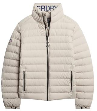 Superdry Fuji Print Padded Jacket Anorak, Chateau Grey, L för Män, Chateau Gray, L