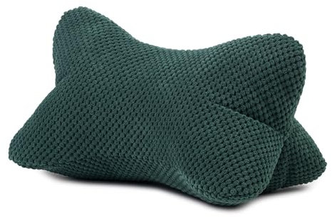 Gözze - Lesekissen Sven, Nackenkissen in genoppter Optik, Lese- und Relaxkissen für Nacken und Rücken, 40 x 25 cm - Dunkelgrün