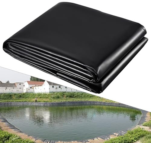 HonGien Bâche de bassin imperméable à haute résistance à la traction idéale pour étangs à poissons, bassins de lotus, bassins d'aquaculture, fontaines, noir très résistant aux UV (3 x 4 m)