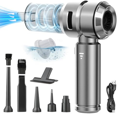 Wansimoo Handheld Mini Vacuum Cordless, 18000PA Powerful Suction USB Rechargeable Portable Car Vacuum Cleaner Car Cleaner for Pet Hair, Car, Home, Office, Kitchen