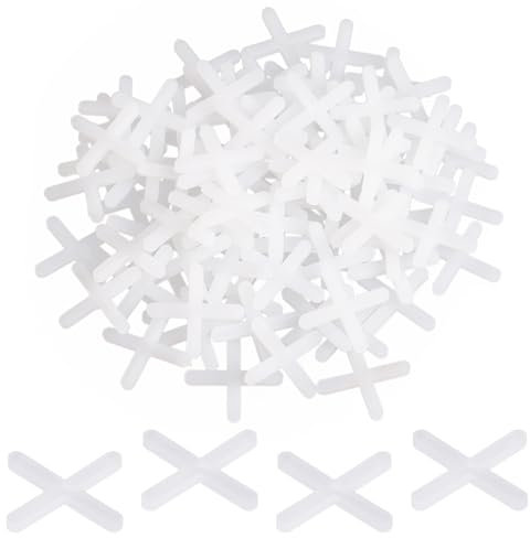 SYEYCW 500 Piezas Blanco Cruces para Azulejos, 3mm Espaciadores de Baldosas, Separadores de Baldosas de Plástico, Cruz de Junta para Posicionamiento Preciso, para Baldosas de Pared y Suelo