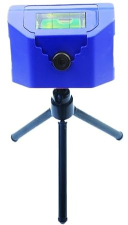 La-ser Nivel, Medidor de nivel láser de 0 a 360 grados, punto de impacto, línea cruzada, instrumento de medición láser con soporte, cinta láser de línea cruzada