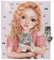 Depesche 13569 TOPModel Kitty and Doggy - Tagebuch mit Herz-Schloss und Schlüssel, Buch in Lila, mit Model Motiv, Katzen Muster und 192 linierten Seiten
