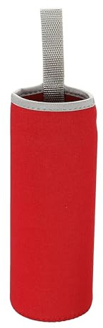 Water Bottle Sleeve 500ml Neoprene Carrier Insulated Non Slip Protective Glass Bottles Cover with Strap for Cool or Hot Drinks, Red