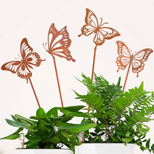 PIujsym Decorazione da giardino per esterni, resistente alle intemperie, decorazione primaverile, in metallo arrugginito