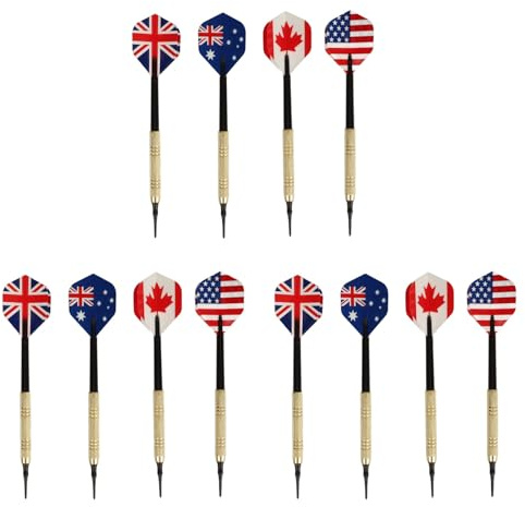 Generic Soft Tip Dart Set 50 Dart Tips 12 Flights Shafts Fat Lätt Att Byta Ut för Nybörjare med Plastspetsar för Elektronisk Darttavla