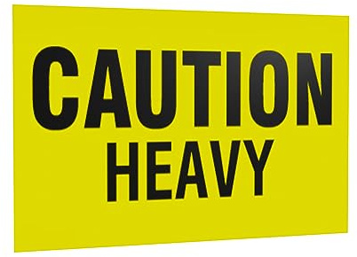 Kenco 3 X 5 Caution Heavy Fluorescent Shipping Label Stickers for Shipping and Packing -500 Adhesive Labels Per Roll