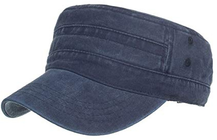 CHENNUO Armékeps Mössa Herr Militär Stil Basebollkeps Bomull Keps Skärmmössa Basebollkeps Mössa, Blå, 54/60 cm