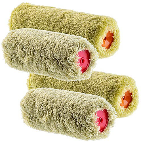 KADAX Rodillo de pintura, juego de 20 cm + 25 cm, rodillo de pintura para paredes, color fachada, pelo largo, rollo de pintura de poliacrílico, rodillo de barniz, rodillo de fachada (2)