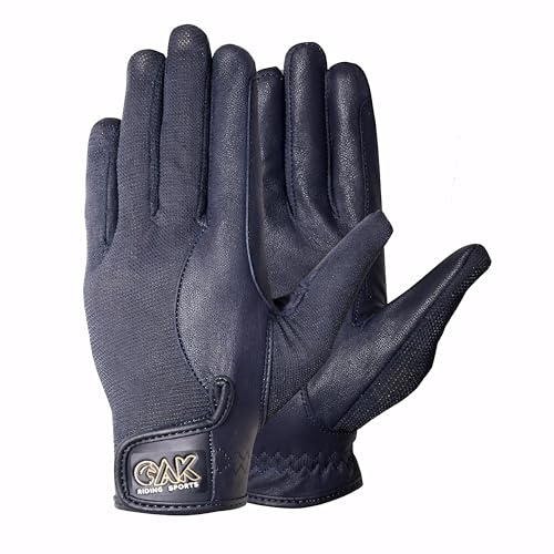 AK Sommer Reithandschuhe aus weichem Leder mit atmungsaktivem Mesh, Solar Tech, navy, m